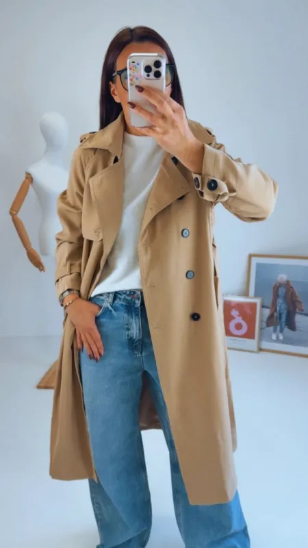 DLOUHÝ TRENCH BEIGE