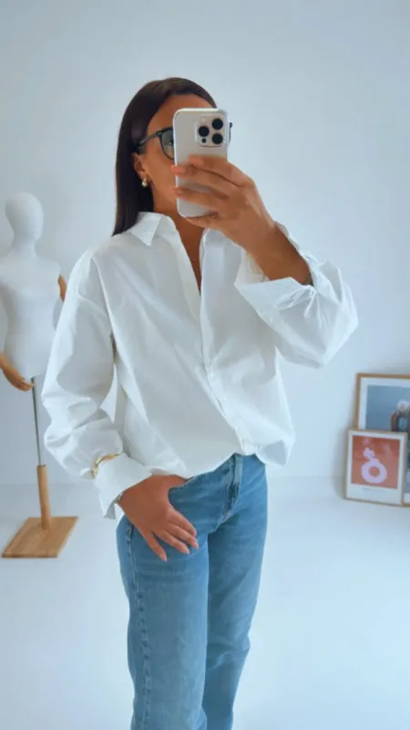 BÍLÁ OVERSIZED KOŠILE