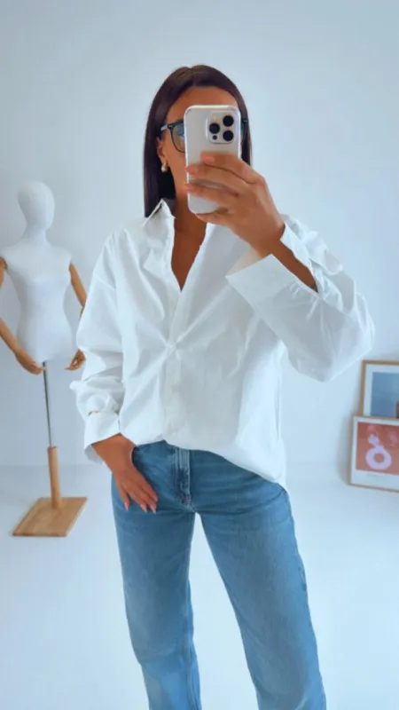 BÍLÁ OVERSIZED KOŠILE