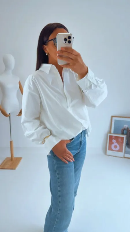 BÍLÁ OVERSIZED KOŠILE