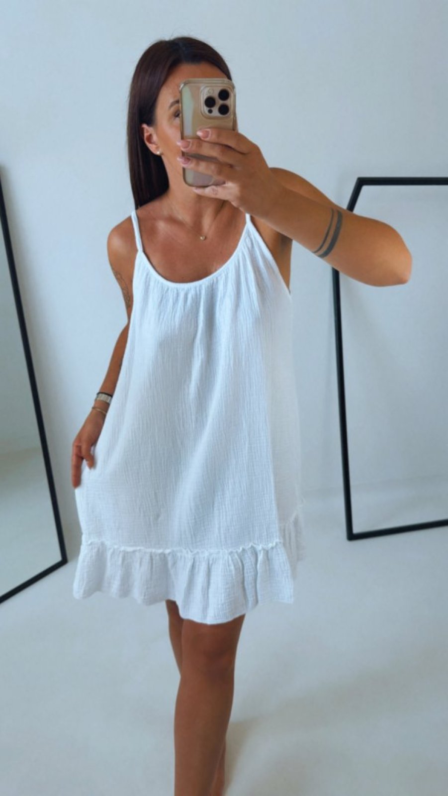 MUŠELÍNOVÉ ŠATY WHITE