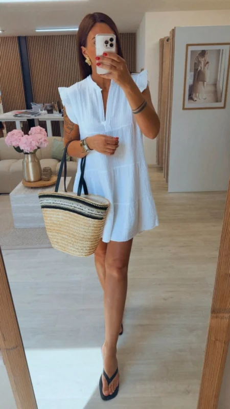 MUŠELÍNOVÉ ŠATY WHITE