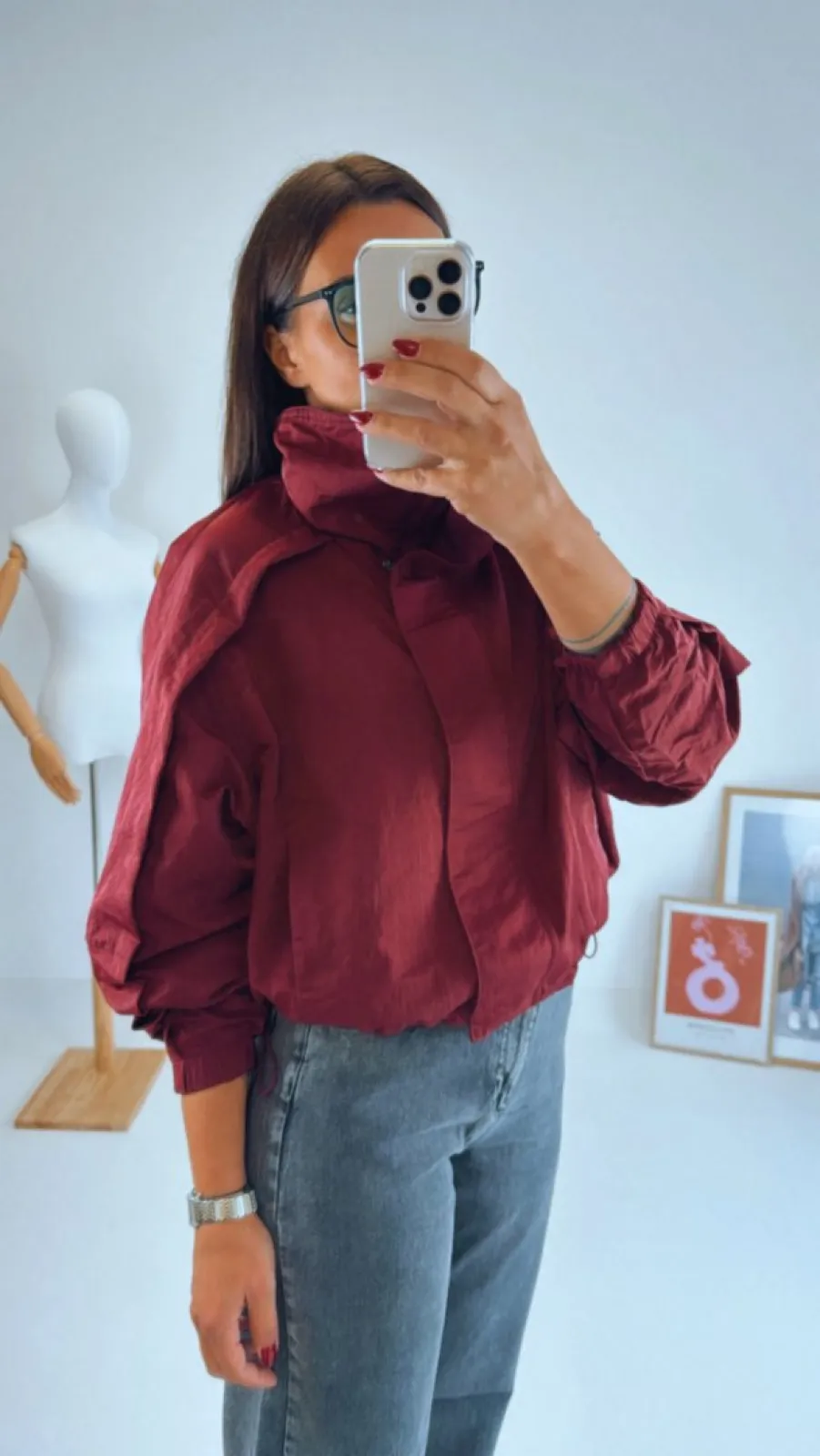 ŠUSŤÁKOVÁ BUNDA BORDÓ