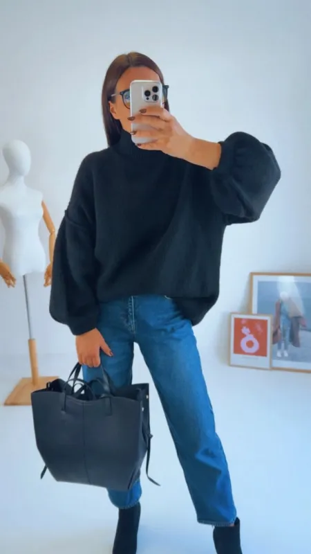 OVERSIZED SVETR BLACK II