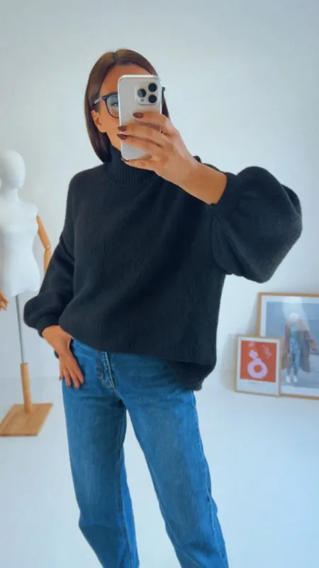 OVERSIZED SVETR BLACK II