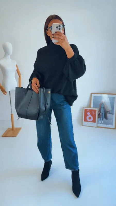 OVERSIZED SVETR BLACK II