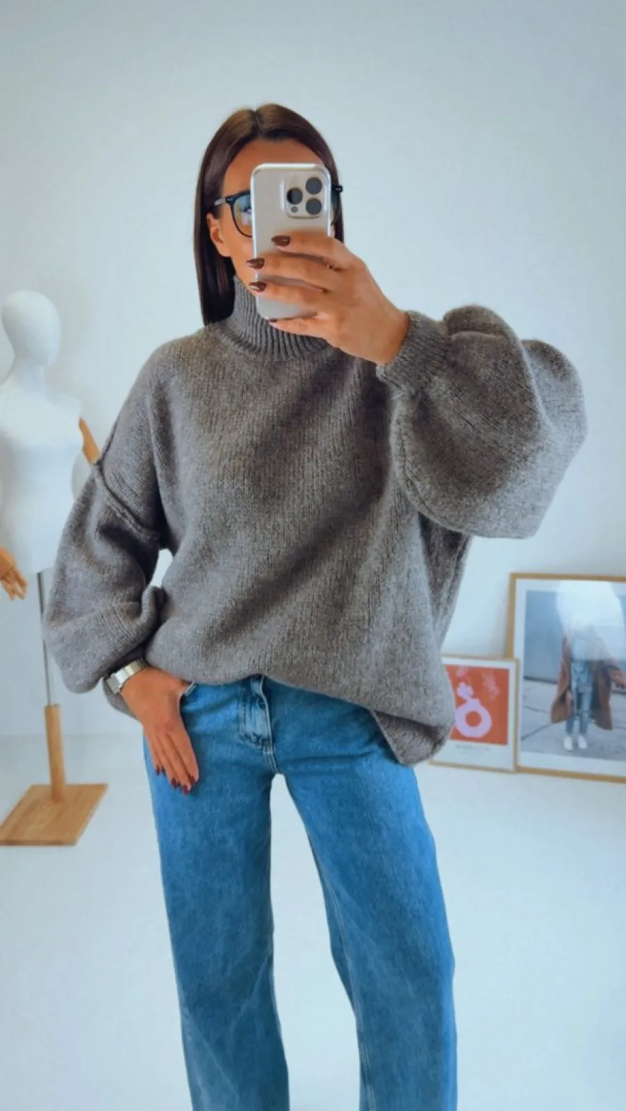 OVERSIZED SVETR COFFE II