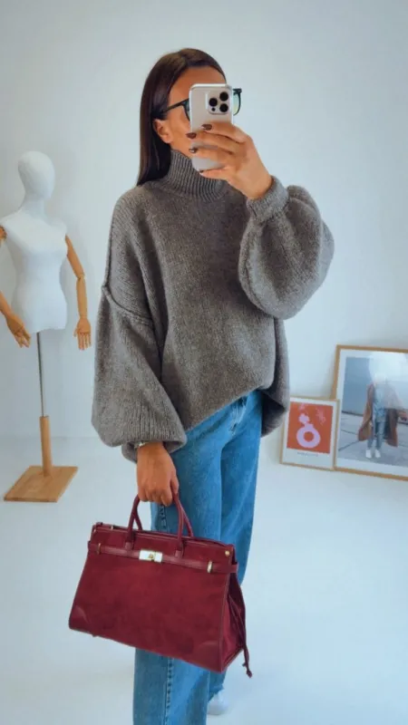 OVERSIZED SVETR COFFE II