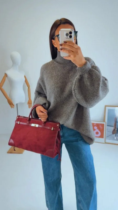 OVERSIZED SVETR COFFE II