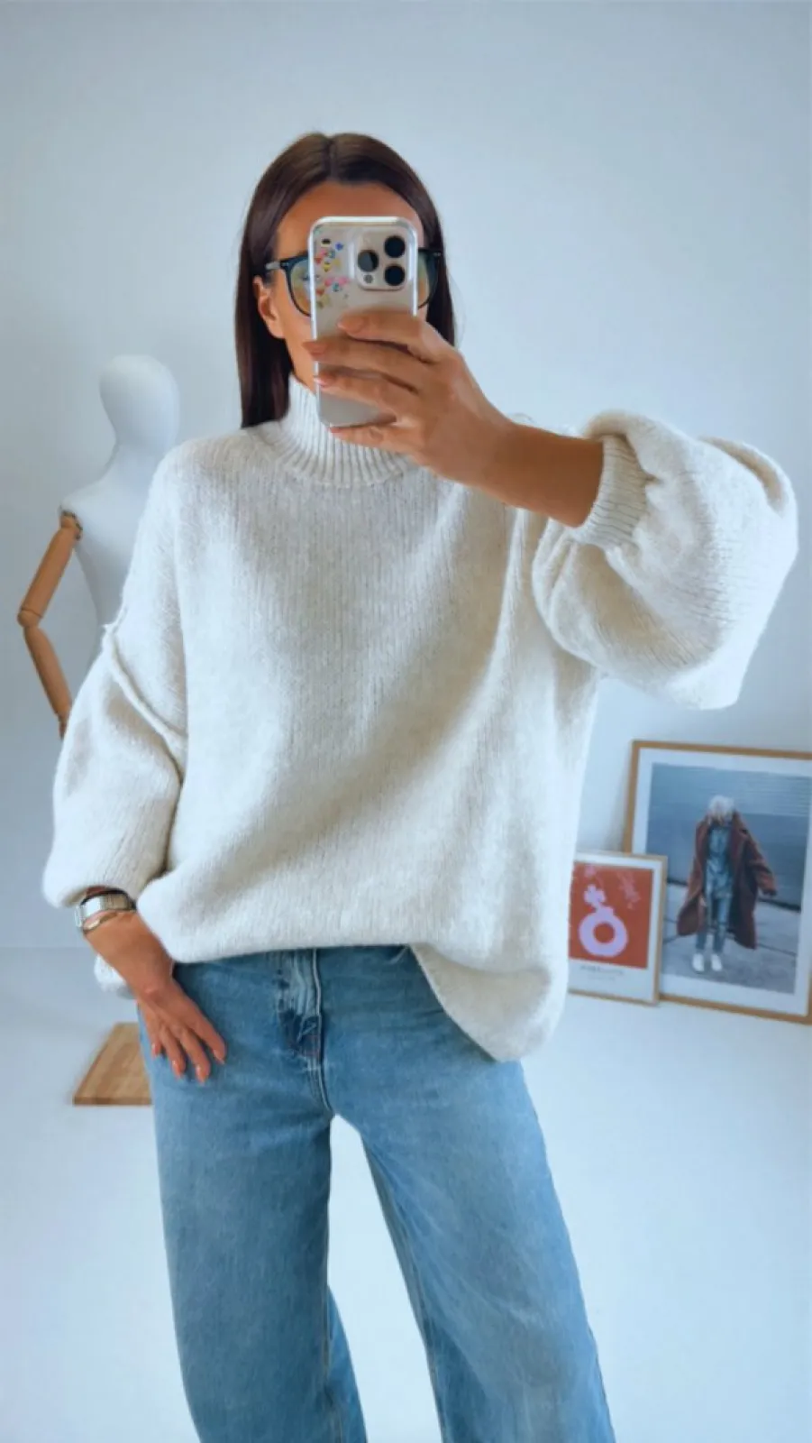 OVERSIZED SVETR BEIGE I