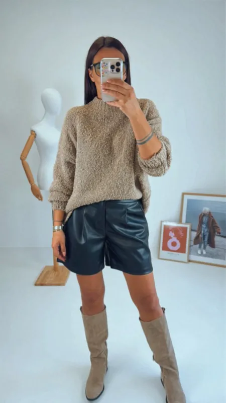 OVERSIZED SVETR CAMEL