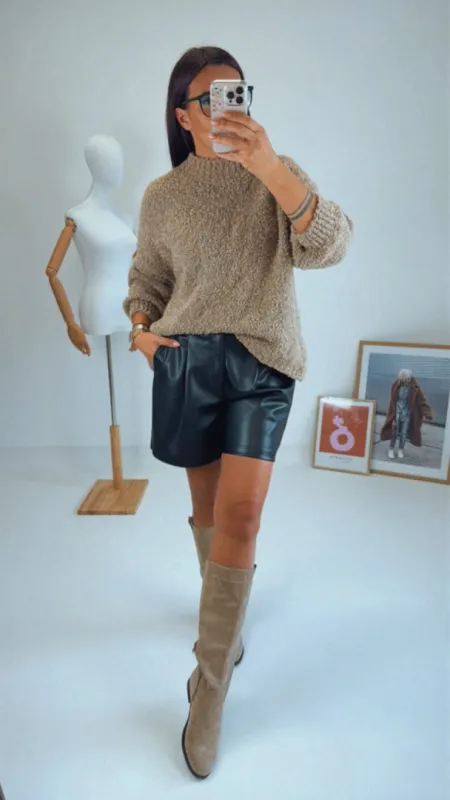 OVERSIZED SVETR CAMEL