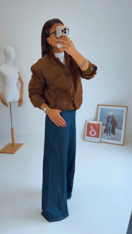 SEMIŠOVÁ BUNDA BROWN