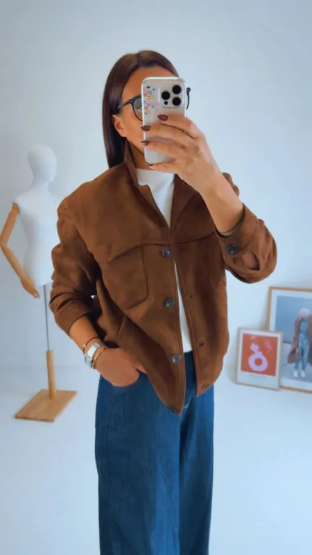 SEMIŠOVÁ BUNDA BROWN