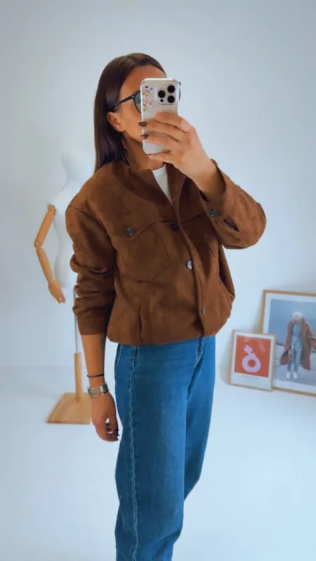 SEMIŠOVÁ BUNDA BROWN