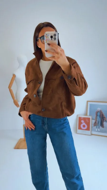 SEMIŠOVÁ BUNDA BROWN