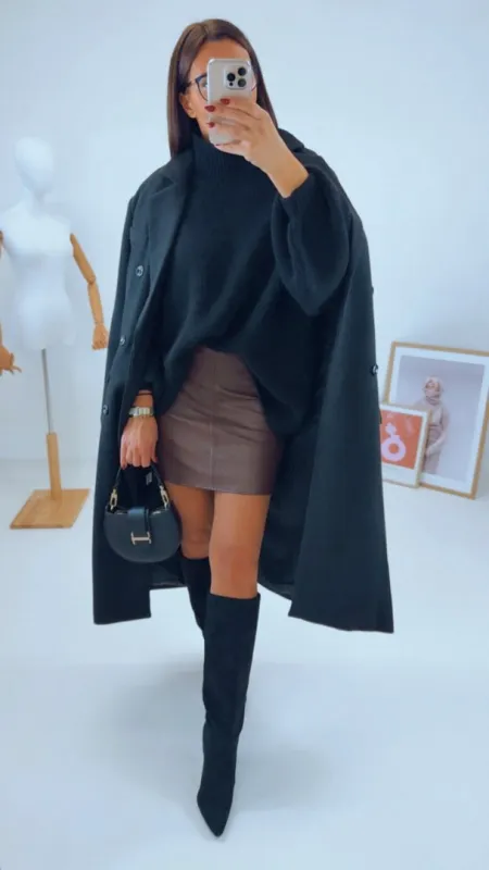 KOŽENKOVÁ SUKNĚ BROWN