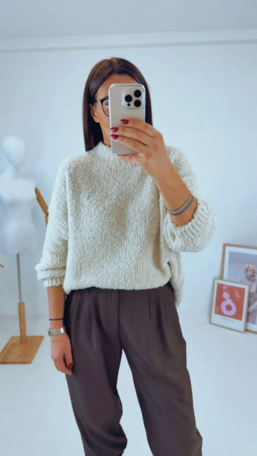 OVERSIZED SVETR BEIGE V